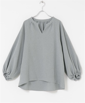 F by ROSSO 日本製氣球袖罩衫(灰色-FREE-GRAY)