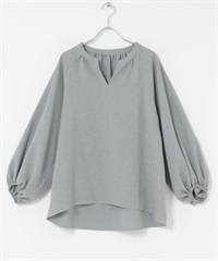 F by ROSSO 日本製氣球袖罩衫(灰色-FREE-GRAY)