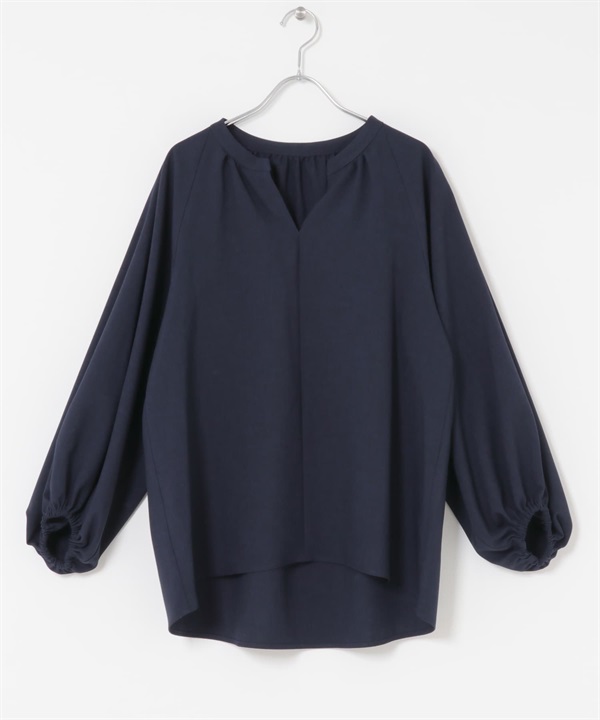 F by ROSSO 日本製氣球袖罩衫(藏青色-FREE-NAVY)