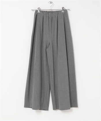 日本製可水洗打褶輕便長褲(灰色-38-GRAY)