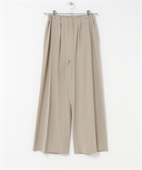 日本製可水洗打褶輕便長褲(灰膚色-38-其他膚色)