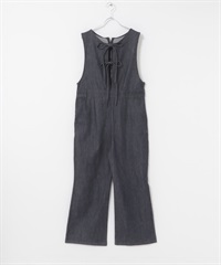 F by ROSSO 蝴蝶結牛仔連身褲(靛青色-38-INDIGO BLUE)