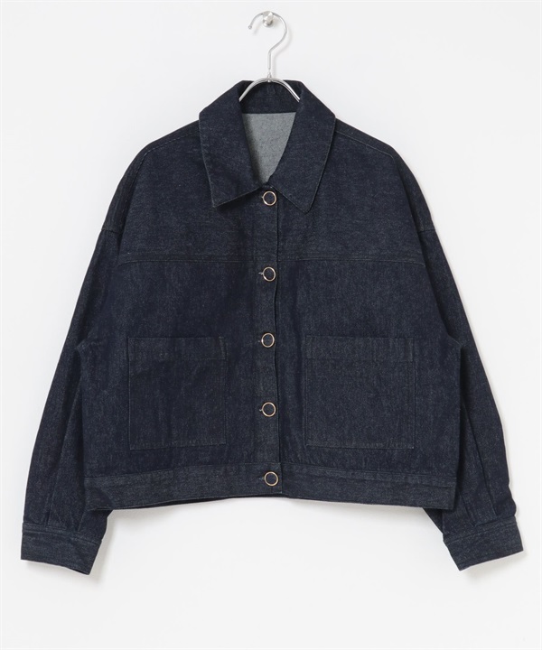 F by ROSSO 寬版牛仔外套(靛青色-FREE-INDIGO BLUE)