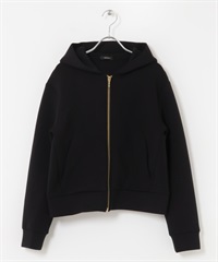 刺繡設計空氣層連帽外套(黑色-FREE-BLACK)