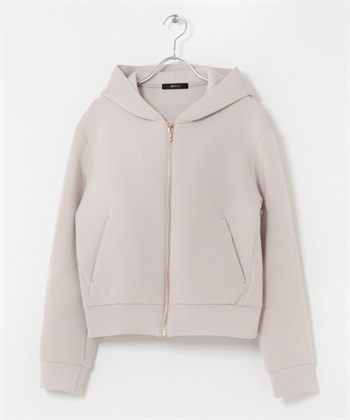 刺繡設計空氣層連帽外套(淺灰膚色-FREE-其他灰色)