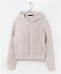 刺繡設計空氣層連帽外套(淺灰膚色-FREE-其他灰色)