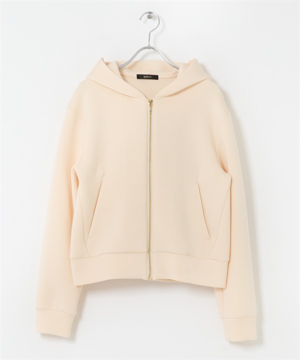 刺繡設計空氣層連帽外套(奶油色-FREE-其他黃色)