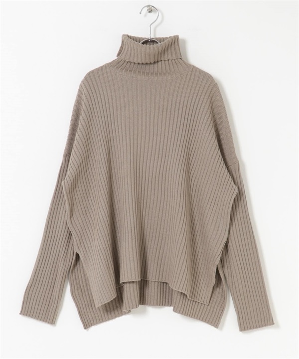 可機洗寬羅紋針織衫(摩卡色-FREE-MOCHA)