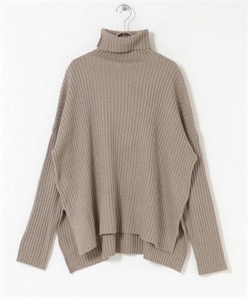 可機洗寬羅紋針織衫(摩卡色-FREE-MOCHA)