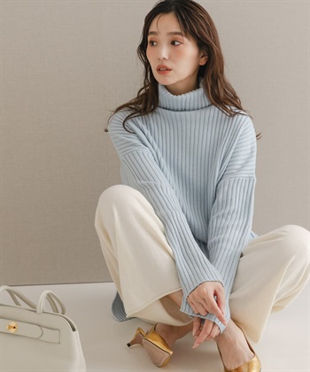 可機洗寬羅紋針織衫