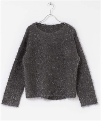 金蔥絨毛針織衫(炭灰色-FREE-CHARCOAL GRAY)