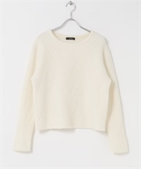 菱紋混金蔥針織衫(米白色-FREE-OFF WHITE)