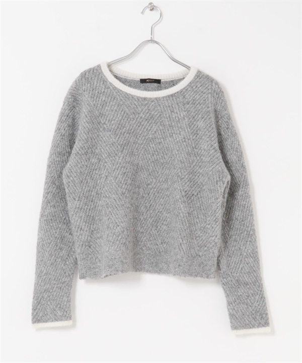 菱紋混金蔥針織衫(銀灰色-FREE-SILVER)