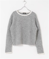 菱紋混金蔥針織衫(銀灰色-FREE-SILVER)