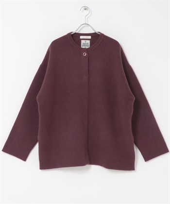 F by ROSSO 漢密爾頓羊毛針織大衣(酒紅色-FREE-其他紅色)