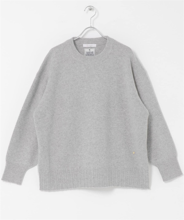 F by ROSSO 漢密爾頓羊毛圓領針織衫(灰色-FREE-GRAY)