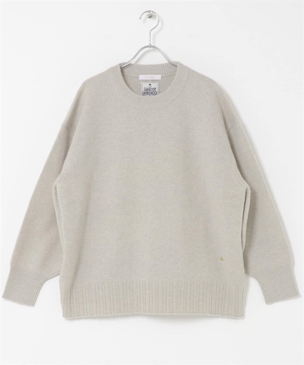 F by ROSSO 漢密爾頓羊毛圓領針織衫(灰膚色-FREE-其他膚色)