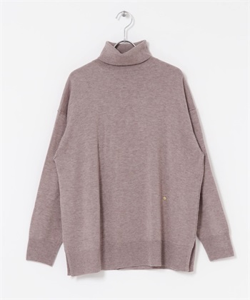 F by ROSSO 可水洗抗起球高領針織衫(膚色-FREE-BEIGE)