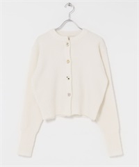 F by ROSSO什錦鈕扣絨毛開襟衫(米白色-FREE-OFF WHITE)