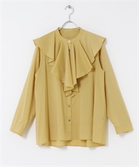 荷葉領襯衫(黃色-FREE-YELLOW)