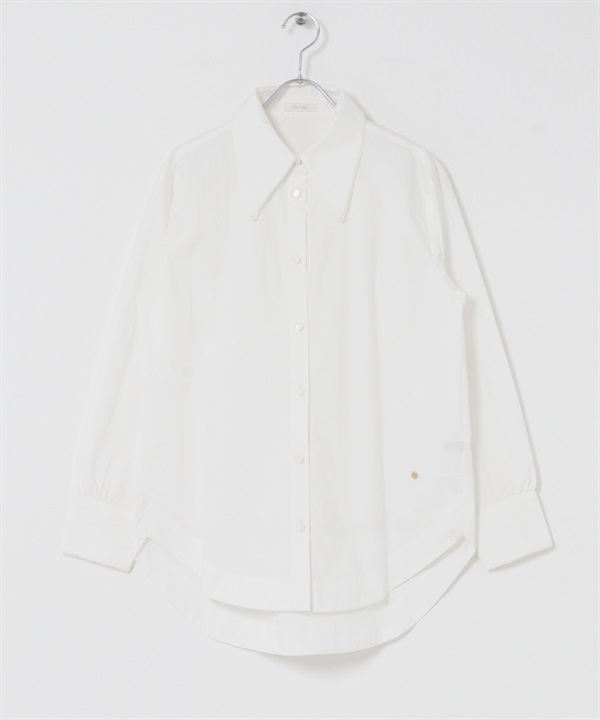 F by ROSSO 蕾絲滾邊大領片襯衫(米白色-FREE-WHITE)