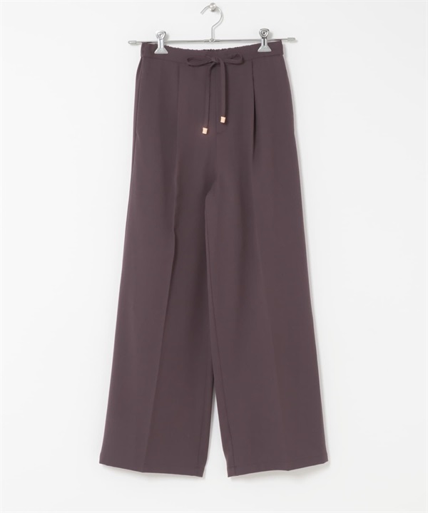 精梳毛紗輕便長褲(酒紅色-38-BURGUNDY)