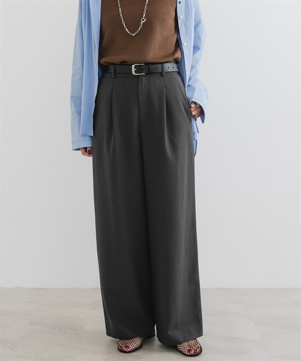 F by ROSSO / UR TECH SMOOTHLUXE 打褶寬褲