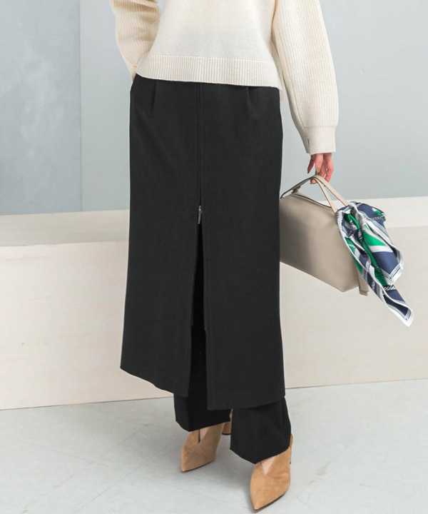 UR TECH 發熱拉鍊設計直筒裙