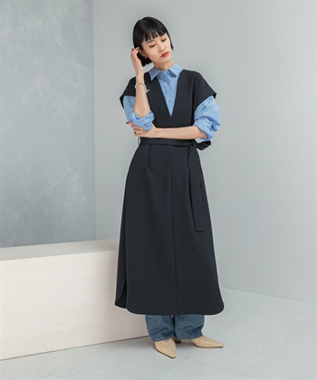 腰帶設計背心裙