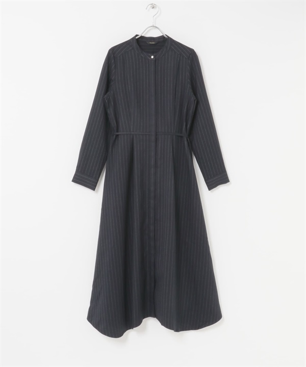 下襬不規則設計洋裝(藏青色/條紋-FREE-NAVY)