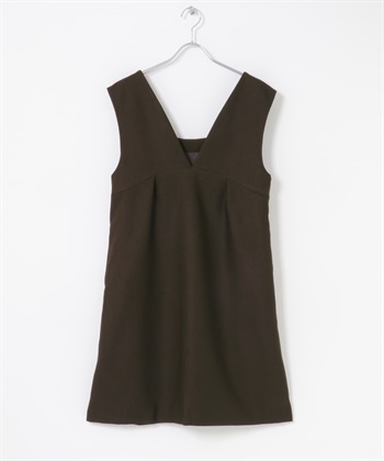 F by ROSSO 日本製2WAY畝條迷你背心洋裝(棕色-FREE-BROWN)