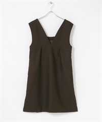 F by ROSSO 日本製2WAY畝條迷你背心洋裝(棕色-FREE-BROWN)