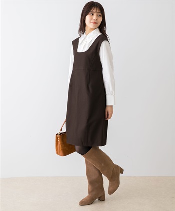 F by ROSSO 日本製2WAY畝條迷你背心洋裝