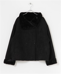 雙面穿絨毛夾克(黑色-FREE-BLACK)