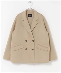 喀什米爾雙面呢短版大衣(淺膚色-FREE-L.BEIGE)