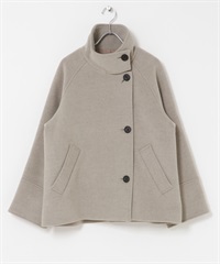 Super140起毛加工2WAY立領海軍大衣(摩卡色-FREE-MOCHA)