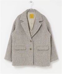 F by ROSSO / UR TECH 粗花呢西裝式大衣(膚色-FREE-BEIGE)