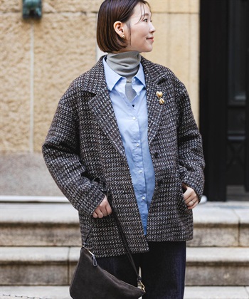 F by ROSSO / UR TECH 粗花呢西裝式大衣