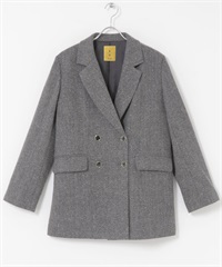 F by ROSSO 人字呢西裝外套(灰色-FREE-GRAY)