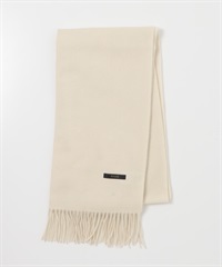 混喀什米爾素色圍巾(米白色-FREE-OFF WHITE)