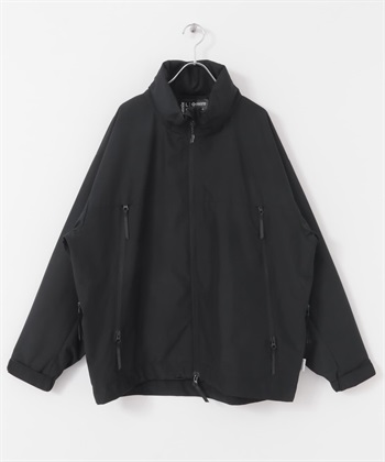 【別注】+phenix / WINDSTOPPER by GORE-TEX LABS 2WAY 立領連帽夾克(黑色-L-BLACK)