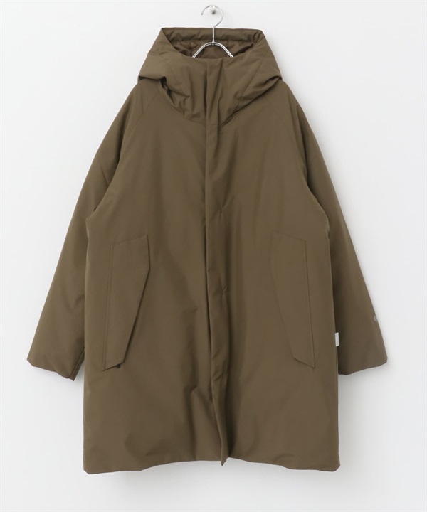 【別注】+phenix / WINDSTOPPER by GORE-TEX LABS 連帽羽絨大衣(棕色-M-BROWN)