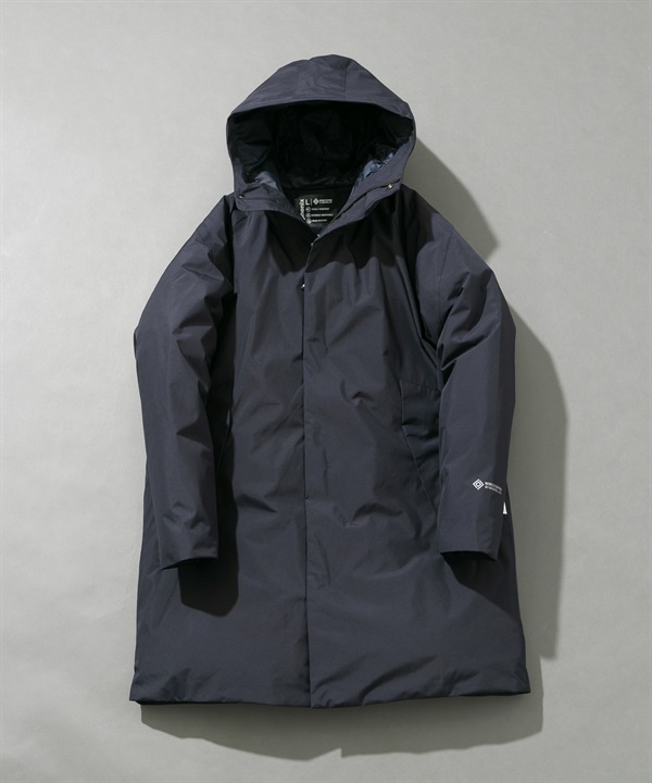【別注】+phenix / WINDSTOPPER by GORE-TEX LABS 連帽羽絨大衣(藏青色-M-NAVY)
