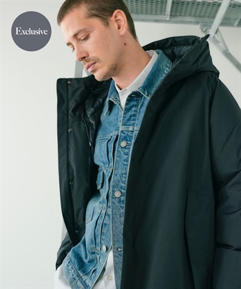 【別注】+phenix / WINDSTOPPER by GORE-TEX LABS 連帽羽絨大衣