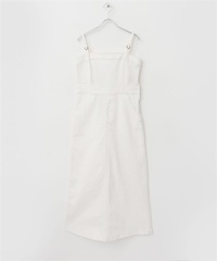 【別注】Lee × ROSSO 細肩帶牛仔洋裝(白色-XS-WHITE)