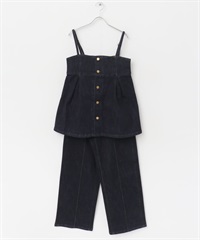 【別注】Lee × ROSSO 細肩帶長褲牛仔套裝(靛青色-S-INDIGO BLUE)