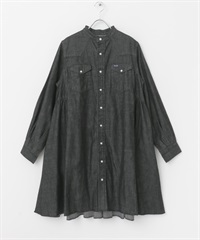 【別注】Wrangler × ROSSO 迷你牛仔洋裝(黑色-FREE-BLACK)