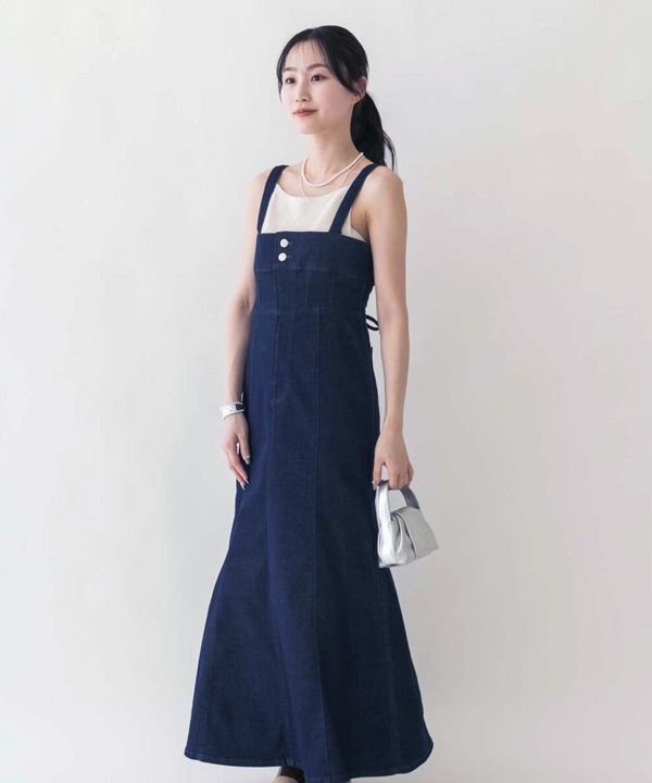 【別注】Lee × ROSSO 吊帶魚尾牛仔洋裝