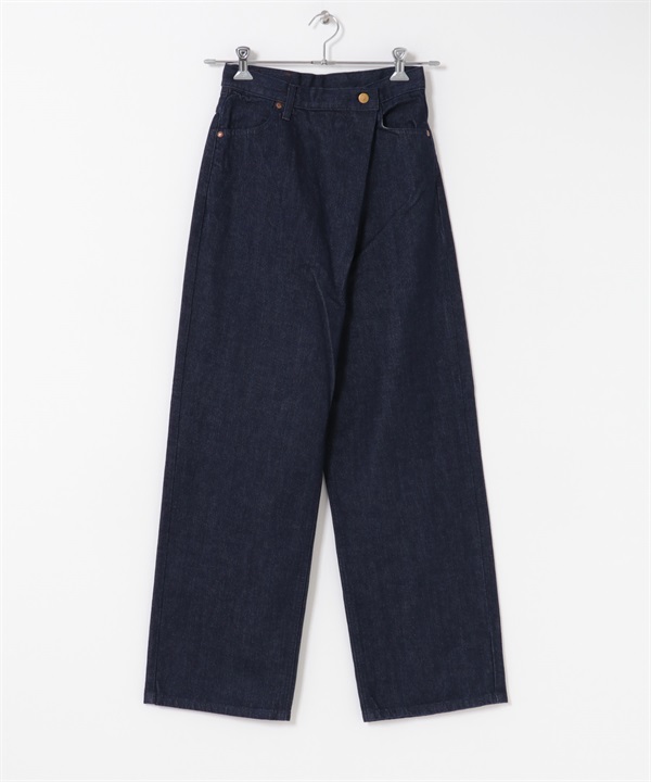 【別注】Lee × ROSSO 日本製正面打褶牛仔褲(牛仔原色-M-ONE WASH)