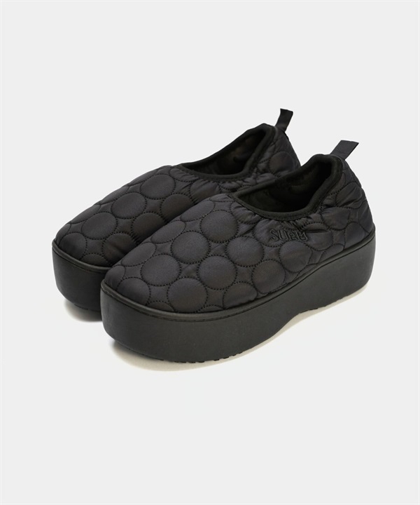 SUBU / VAMP Platform Circle 保暖拖鞋(女款)(黑色-0 (24cm~25cm)-BLACK)